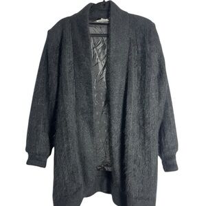 Elegant Black Open-Front Angora